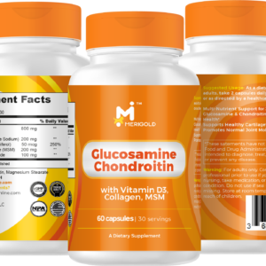 Glucosamine, Chondroitin, MSM, Collagen, and Vitamin D Capsules